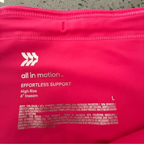 All in Motion Bright Pink Athletic Shorts - Picture 3 of 13